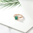 thumbnail image 4 of Gem Stone King 2.50 Ct Oval Green Malachite 18K Rose Gold Plated Silver Ring, 4 of 4