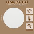 thumbnail image 2 of Uxcell 100 Pcs Hojas de Papel Pergamino Sin Blanquear para Hornear Redondas, Papel para Hamburguesas de 10 Pulgadas, Papel de Pulpa Antiadherente para Hornear, Asar o Almacenamiento de Carne, Blanco, 2 of 6