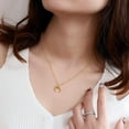thumbnail image 3 of Stainless Steel Moon Crescent Half Circle Charm Statement Anniversary Colloar Necklace, 3 of 6