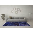 thumbnail image 3 of Ahgly Company Machine Washable Indoor Rectangle Oriental Blue Modern Area Rugs, 2' x 4', 3 of 4