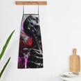 thumbnail image 5 of Naloa 1Pack Adjustable Bib Apron Waterdrop Resistant Cooking Kitchen Aprons for Women Men Chef, Artistic Skull Print, 5 of 5
