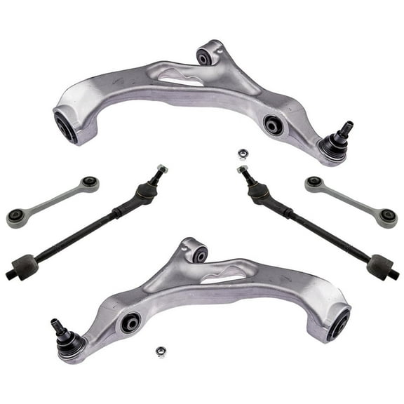 Front Lower Control Arms with Inner Outer Tie Rods for Audi Q7 2007-2015 6pc
