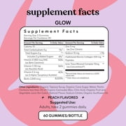 Lemme Glow Hair, Skin & Nails Gummies, Peach Flavor, 60 Count