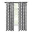 thumbnail image 2 of Achim Bombay Indoor Polyester Light Filtering Geometric Curtain Panel, Grey, 52-in W x 63-in L, 2 of 6