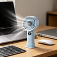 thumbnail image 5 of Rechargeable Handheld Fan with Digital Display, Portable Desktop & Outdoor Fan, Powerful Wind, Quiet Operation, USB Powered Rechargeable Fan, 5 of 5