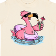 thumbnail image 4 of Inktastic Flamingo with Sunglasses Pool Float and Drink Boys or Girls Toddler T-Shirt, 4 of 5