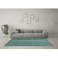 thumbnail image 3 of Ahgly Company Indoor Rectangle Abstract Light Blue Modern Area Rugs, 6' x 9', 3 of 4