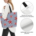 thumbnail image 3 of Easygdp Starfish Navy Blue Stripe Bolsas Tote para Mujer, Bolsos de Hombro para Viaje, Bolsos de Mano de Gran Capacidad para Compras y Trabajo, 3 of 8