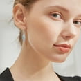 thumbnail image 3 of Coachuhhar Feather Earrings 925 Sterling Silver Turquoise Dangle Earrings Native Jewelry Western Gifts for Women Birthday, 3 of 7
