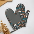 thumbnail image 4 of Hirioo Coffee Lover Print for Silicone Oven Mitts for BBQ, Baking, Cooking, Set of 2, Heat Resistant 260℃, Non-Slip Kitchen Essentials, 4 of 6