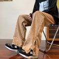 thumbnail image 2 of High Street-pantalones vaqueros de pierna ancha para hombre, Jeans rectos, sueltos, con cremallera y bolsillo con botones, estilo coreano, moda americana Original, otoño e invierno, 2023, 2 of 4