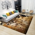 thumbnail image 2 of Vintage Music Area Rug Retro Musical Notes Non-Slip Area Rugs Floor Mat Brown Distressed Piano Sheet Music Pattern Music Lovers Carpet for Living Room Apartment Dining Room Music Room 4x6ft, 2 of 7