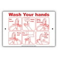 thumbnail image 1 of Regularly Wash Your Hands With Soap Quarantine Disease Office Notice Outdoor Display Health and Safety Novelty Aluminum Metal Sign 18"x24", 1 of 5