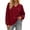 Wine Tops for Women, variant on Tops for Women Plus Size Long Sleeve Tshirts Womens V Neck Waffleknit Loose Casual Fall Pullover Going Out Top S-5XL
