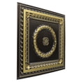 thumbnail image 3 of 210-Laurel Wreath 2 ft. x 2 ft. PVC Glue-up or Lay-in Ceiling Tile in Antique Brass (4 Sq. ft) - 1 Piece, 3 of 8