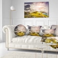 thumbnail image 3 of Designart Sunrise on the Lakes Del Piani - Landscape Printed Throw Pillow - 12x20, 3 of 5