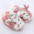 thumbnail image 4 of Aayomet Baby Boy Shoes Cotton Slippers Cute Stereoscopic Calf Warm Indoor Non Slip Cotton Slippers (Pink, 10.5 Little Child), 4 of 5