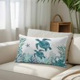 thumbnail image 6 of Ocean Green Turtles Throw Pillow Cover 20 x 30 Inch Decorative Pillow Cover Coastal Octopus Coral Nautical Starfish Lumbar Pillowcase Seasonal Rectangle Cushion Case for Couch Sofa Bed Living Room, 6 of 9