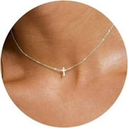 Dainty Silver Cross Necklace for Women | Sterling Silver Jewelry for Everyday Use