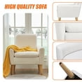 thumbnail image 6 of Teddy Sherpa Arm Chair Modern Accent Single Sofa Comfy Upholstered Club Chair Living Room, White, 6 of 9