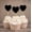 Black, variant on Darling Souvenir, Heart Cupcake Toppers, Wedding - Birthday Party Dessert Decorations - Pack Of 20