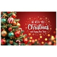 thumbnail image 6 of Red Theme Christmas Banner Gold Snowflake Merry Christmas Banner Colorful Ornaments Candy Cane Design Holiday Banner for Christmas Party New Year Celebration Indoor Decoration, 6 of 7
