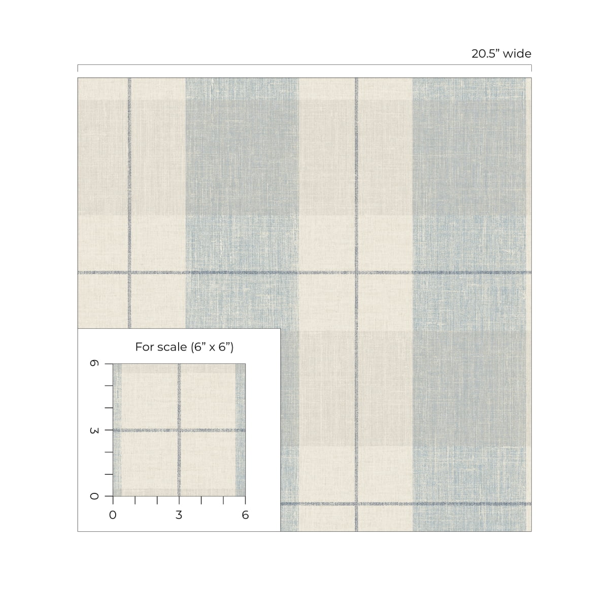NextWall Blue & Beige Lenox Hill Plaid Peel and Stick Wallpaper - 20.5 in. W. x 18 ft. L. Roll
