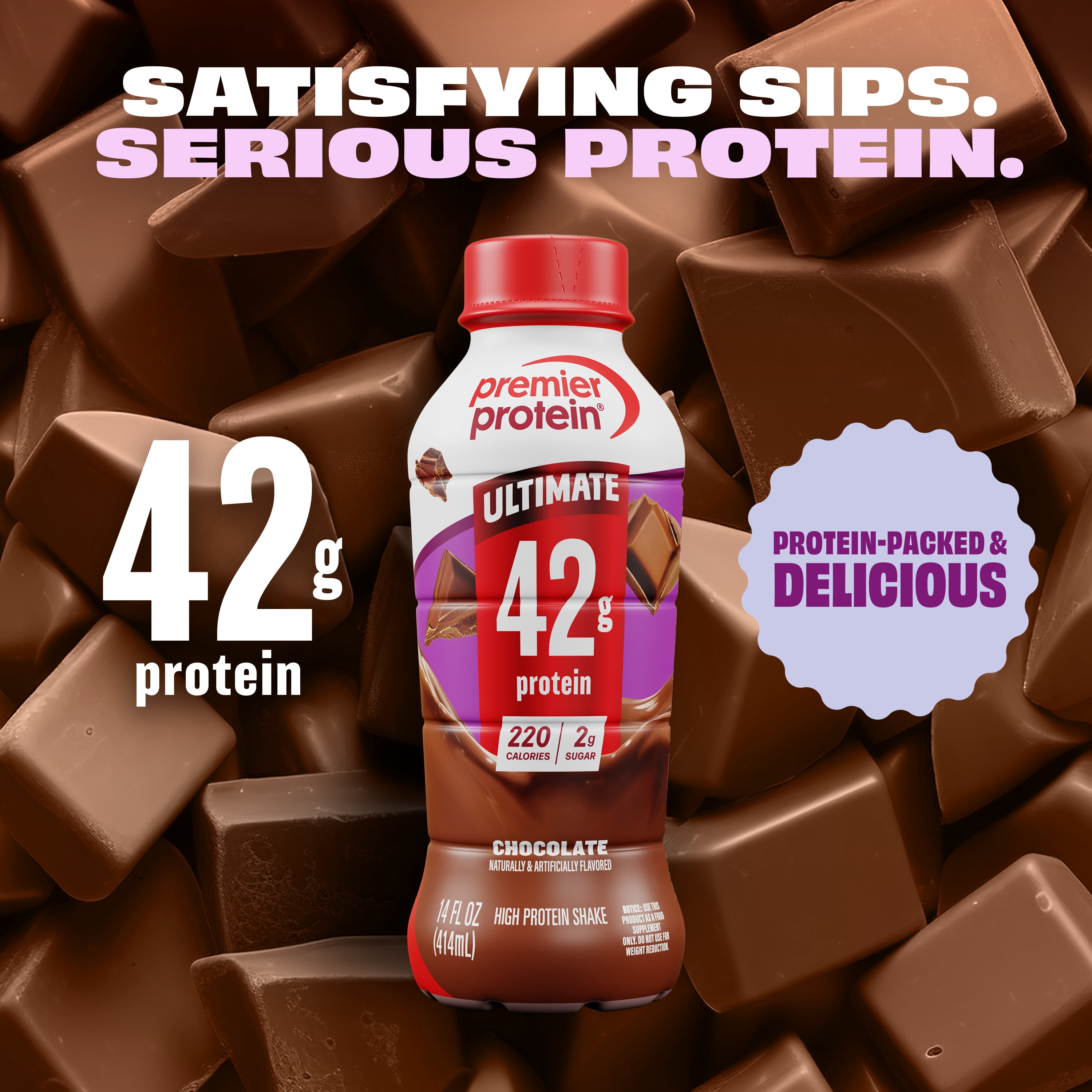 Premier Protein, Ultimate 42g Protein Shake, Chocolate, 14 Fl Oz, 1 Ct