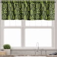 thumbnail image 3 of Ambesonne Sage Valance & Curtain, Patterned Green Leaves, 55"x45", Apple Green Dark Green, 3 of 6