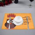thumbnail image 2 of EREHome Thanksgiving Owl Placemat Plate Holder Set of 4, Table Mats Protector 12x18 inch, 2 of 5