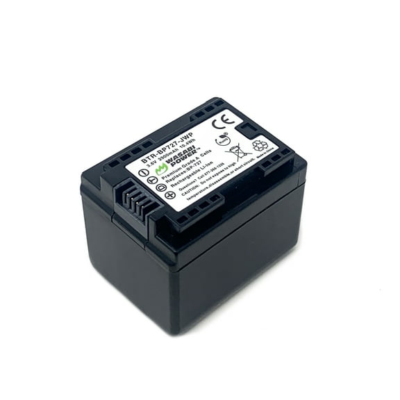 Wasabi Power Battery for Canon BP-727 and Canon VIXIA HF M50, M52, M500, HF R30, R32, R300, HF R40, R42, R400, R50, R52, R500, R60, R62, R600, R70, R72, R700, R80, R82, R800, and Canon video cameras.