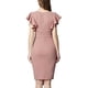 thumbnail image 5 of Vestido de tubo sexy con mangas con volantes y escote en V profundo a la moda de verano para mujer Fridja  bnh1655, 5 of 9