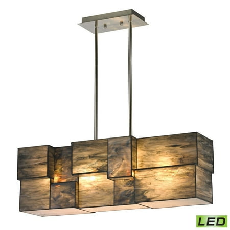 New Product Cubist 4 Light Led Chandelier In Brushed Nickel