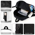 thumbnail image 4 of Logan Paul Backpack, 17 Inch Laptop Backpack, Water-Resistant BookBag, Adjustable Shoulder Straps, Durable 600D Polyester, 4 of 9