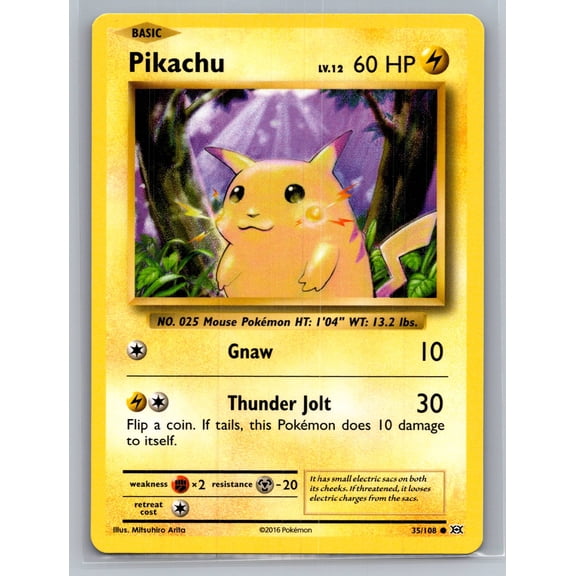 Collectible Pikachu #35/108 2016 Evolutions English Pokemon TCG Trading Card
