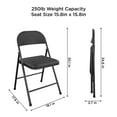 thumbnail image 6 of COSCO SmartFold Fabric Folding Chair, 4-Pack, Black, 6 of 7