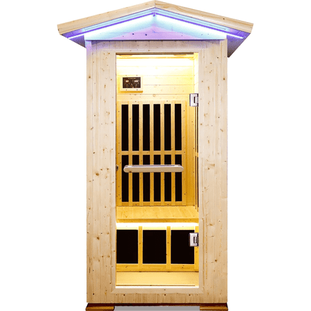 Infrared Saunas for Home - Finland Spruce Wood ,1300W ,Graphene Low Emf Far at Home Sauna,1 Person , with Bluetooth Speakers