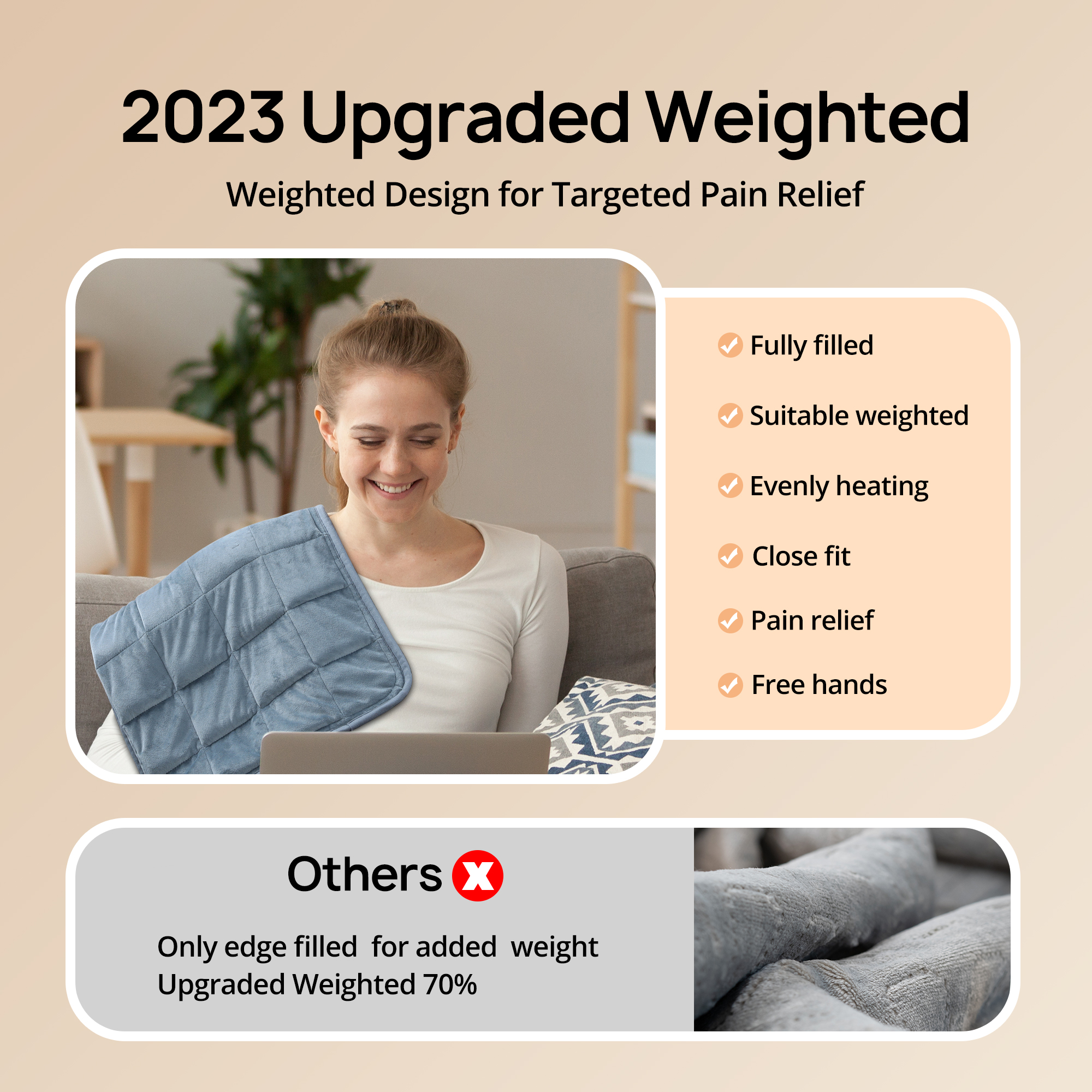 Sable Weighted Heating Pad 33" x 17" XXXL photo 7