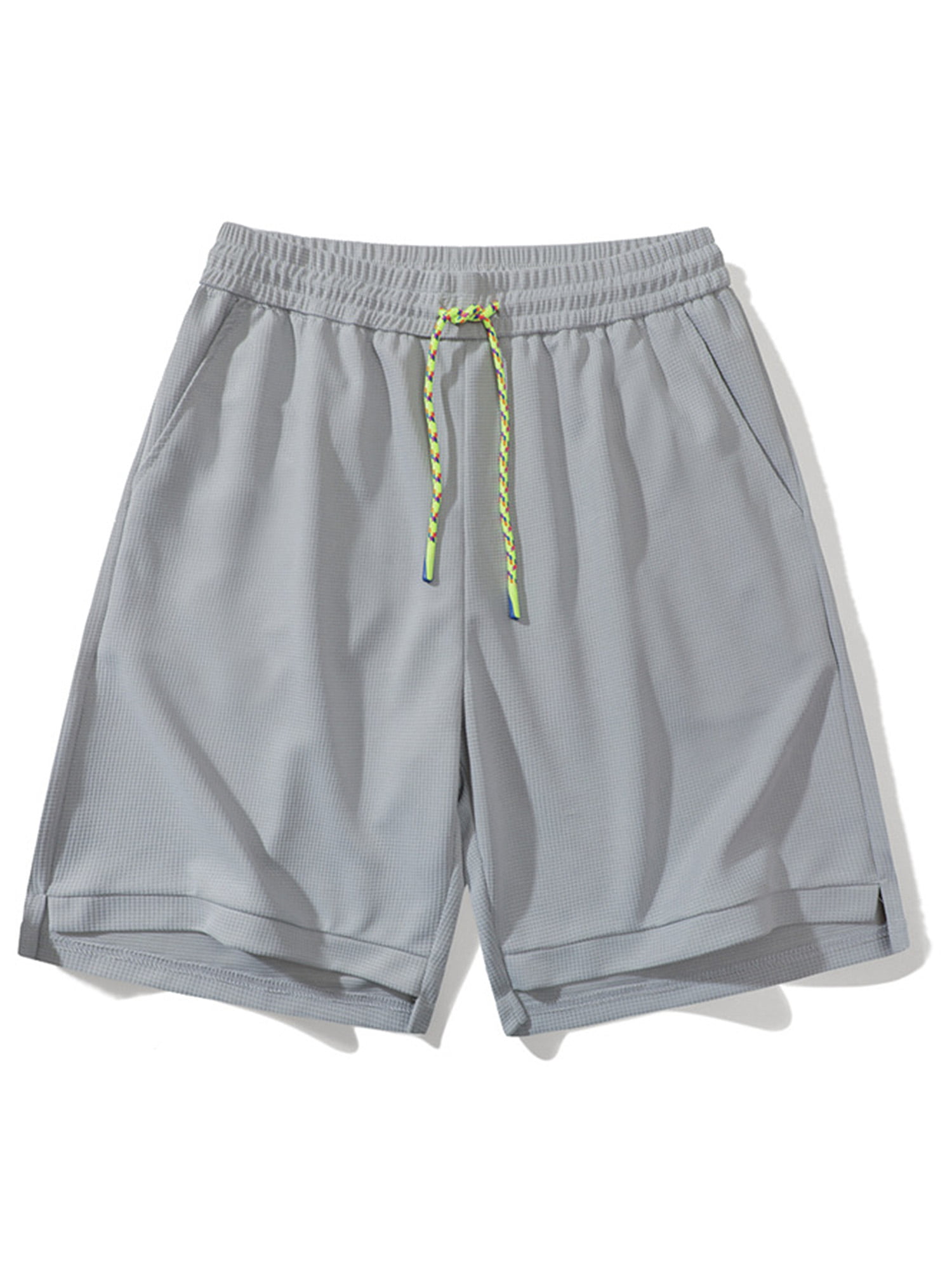 Voguele Men Beach Shorts Drawstring Summer Short Pants High Waist ...