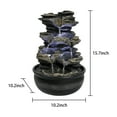 thumbnail image 6 of Willwolf Indoor Tabletop 5-Tier Fountain Waterfall Fountains Stacked Rocks Water Feature Relaxation Desktop Fountain for Home,Office Best Home Gifts for Friends or Family, 6 of 14