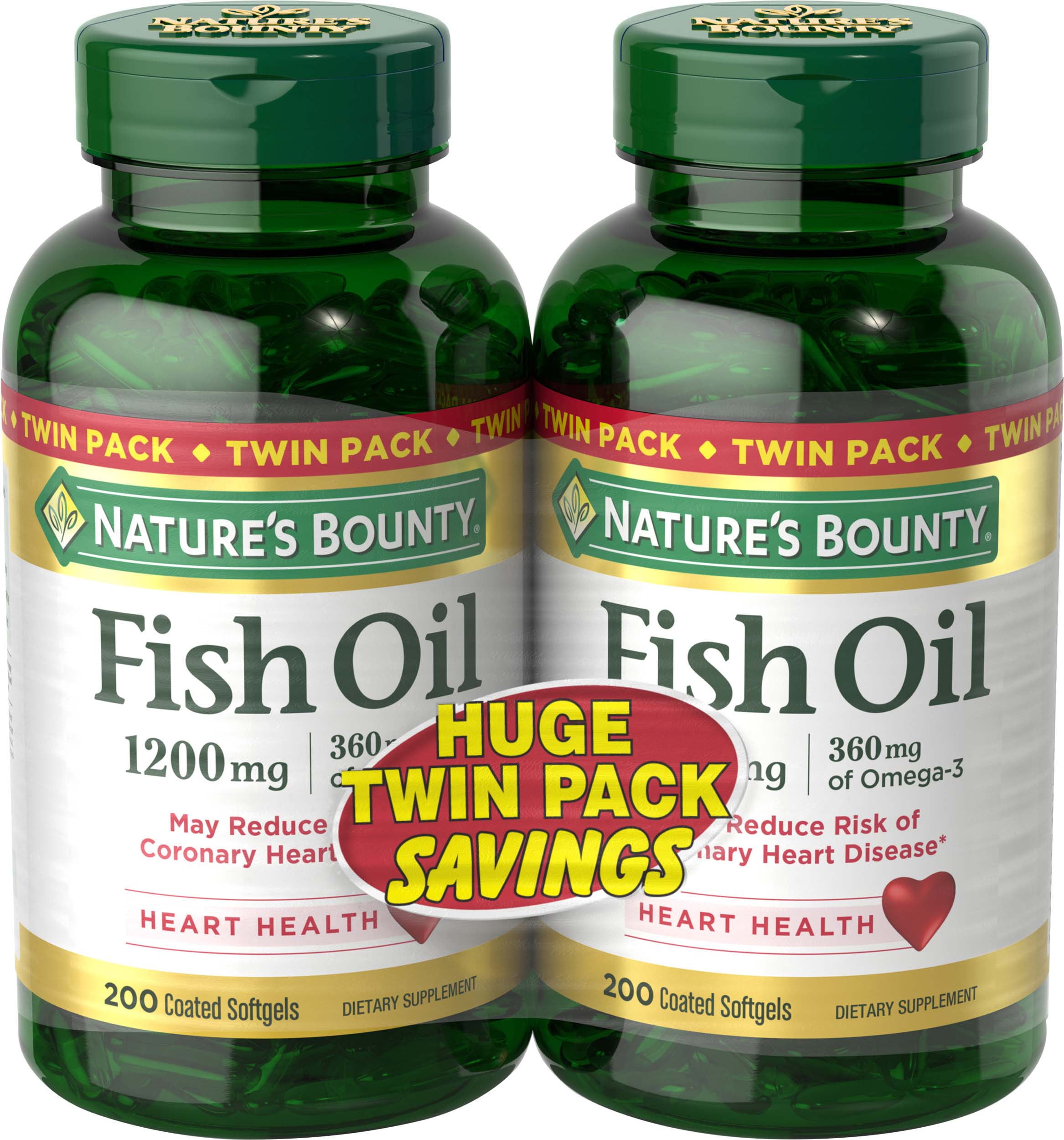 Nature's Bounty Fish Oil 1200 mg, 200 ct Softgels