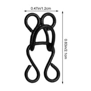 HOKARUA 100pcs Sewing Hooks and Eyes Closure Eye Sewing Closure Metal Buckle for Bra
