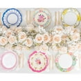 thumbnail image 2 of Efavormart 24 Pack Vintage Mixed Floral Paper Dinner Plates With Scalloped Edge, Round Disposable Party Plates 9", 2 of 11