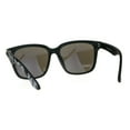 thumbnail image 4 of Mens Kush Hipster Plastic Horn Rim Color Mirror Sunglasses Matte Black Blue, 4 of 4