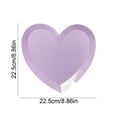 thumbnail image 3 of dajkiuy Valentine's Day Paper Plates, Heart Shaped Disposable Plates, Decorative Tableware for Valentines Day Anniversary Birthday Wedding Party Supplies, 3 of 6