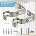 thumbnail image 7 of ColourTree Silver 4 Pack Adjustable Curtain Rod Bracket,Wall Bracket for Mount,Metal Curtain Rod Wall Bracket , Durable and Stable, 7 of 7