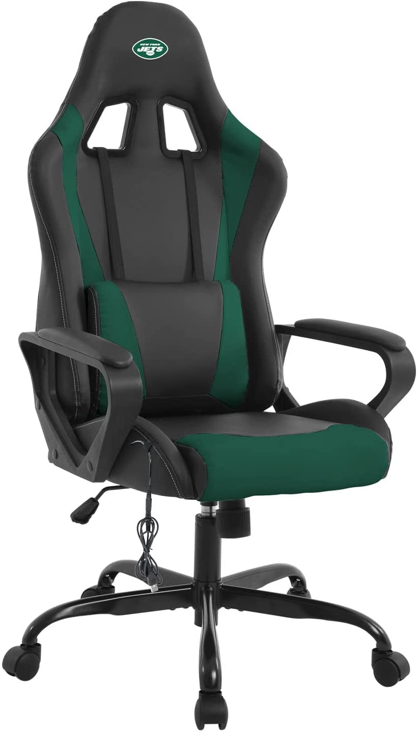 BestMassage Office Desk Gaming Chair High Back Computer Task Swivel Executive Racingchair for BackSupport with Lumbar Support Adjust Armrest Renewed Racing Style Chair 