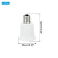 thumbnail image 2 of Adaptador de socket de luz Uxcell E17 a E26/E27, 3 piezas, soporte de lámpara convierte la base de tornillo para bombilla halógena CFL, blanco, 2 of 5