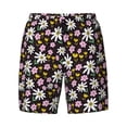 thumbnail image 4 of Lsque Mens Swim Trunks Daisies Flowers Pattern - Bathing Suit Compression Liner - Beach Swim Shorts Swimwear - (S-3XL) - Stretch Quick Dry -Medium, 4 of 9