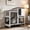 AIR7013-Black, variant on 2-Story Rabbit Hutch Bunny Cage with Leak-Proof Trays & Chew-Proof Ramp - Indoor/Outdoor 39.3" Wooden Rabbit Cage with Wheels (Brown)